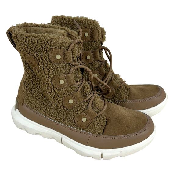 Sorel NWT Explorer II Joan Boot Delta Fawn Size 6.5 NO BOX Waterproof Suede - Picture 1 of 7